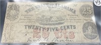 1863 Alabama 25 Cents Confederate Note