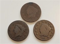 3 - Large Cents 20, 26 and 27