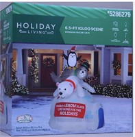 Christmas 6.5 ft Polar Bear Igloo Inflatable $200