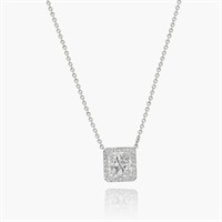 14K WHITE GOLD 4.00CT DIAMOND PENDANT