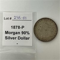 1878-P 90% Morgan Silver Dollar