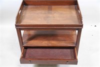 BUTLER'S MAHOGANY TRAY TABLE WITH DRAWER