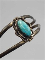 Bracelet - Oval Turquoise Stone Cuff