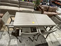 DINNER TABLE WITH 6 CHAIRS RETAIL $600