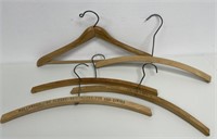 5 VTG Wooden Hangers, Hollanderized Furs