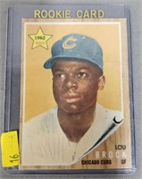 1962 Topps Lou Brock Rookie Baseball Card