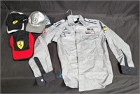 Formula 1 themed shirt and caps