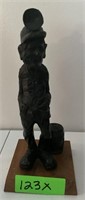 Coal miner statue hand carved made from West