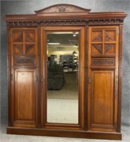 Antique English Knockdown Wardrobe