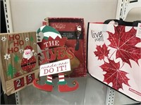Christmas Decor Gift Bag (3 Items) Value $64.00