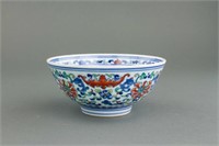 Chinese Doucai Porcelain Bowl Yongzheng Mark