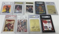 Lot of 9 Graded Sports Cards