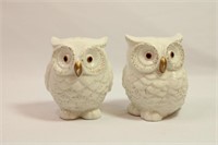 Pair of Owl Salt and Pepper Shakers
