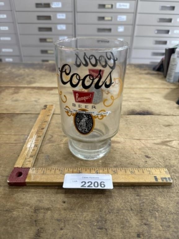 large Coors banquet glass