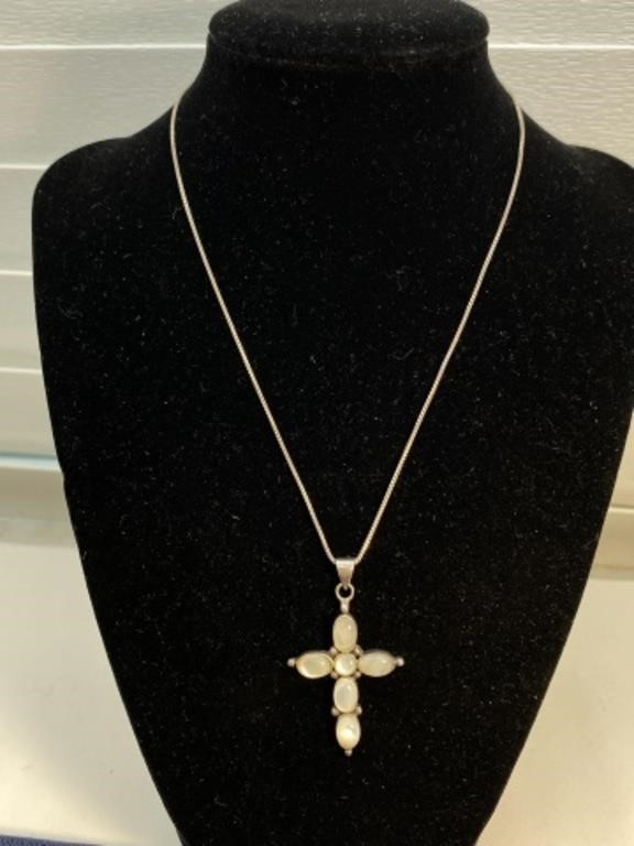 Sterling silver religious Cross necklace