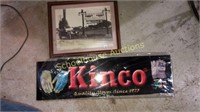 2 double sided Kinco glove signs + Goshen black &