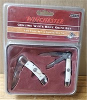 Winchester Genuine White Bone Knife Set