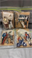 Vintage Cops n crooks figures qty 4