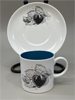 Susie Cooper Black Fruit Cup & Saucer, England