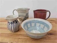 (4) Four Piece Grouping of Art Pottery