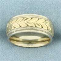 Designer Diana Leaf Nature Design Wedding Band Rin