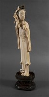 Antique Carved Ivory Guanyin, Qing Period