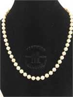 Strung Pearl Necklace with 14K White Gold clasp -