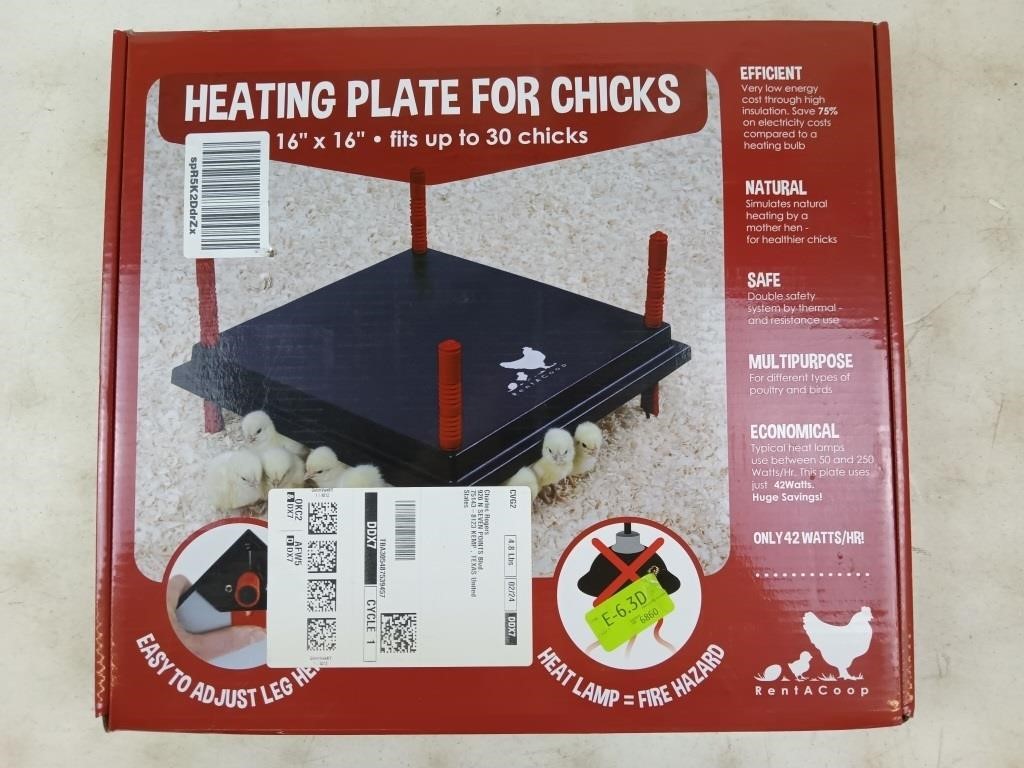 Heating plate for chicks 16x16, like new