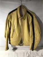 Vintage Yellow Leather Motorcycle Jacket