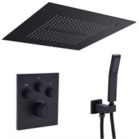 TRUSTMI Thermostatic Shower System Set Matte Blac