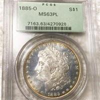 1885-O Morgan Silver Dollar PCGS - MS 63 PL