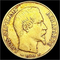 1852-A France .1867oz Gold 20 Francs CLOSELY