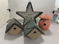 Lot of Bird Houses, Feeders