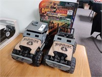 2 Enforcer toy trucks + 2 Army Heroes toys