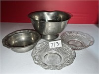 PEWTER AND SERVING DISHES