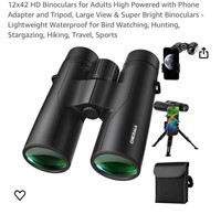12 * 42 HD Binoculars for Adults
