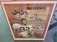 JIM BROWN SIGNED AUTO NUMBERED FRAMED PRINT