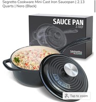 Segretto Cookware Mini Cast Iron Saucepan