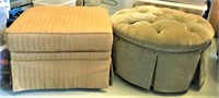 Two Upholstered Ottomans