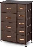Pellebant 9 Fabric Drawer Dresser  23.2 in - Brown