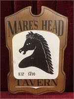 Wood Mare's Head Tavern Sign