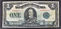 1923 $1 Dominion Of Canada Currency