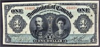 1911 $1 Dominion Of Canada Currency