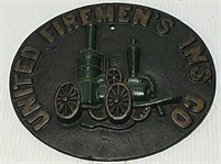 CI. United firemen's insurance company plaque