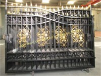 BRAND NEW HEAVY DUTY WROUGHT IRON DRIVEWAY GATE