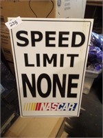 NASCAR speed limit sign