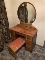 Antique Dresser w/Stool