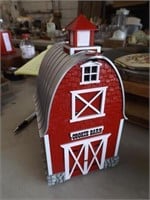 Plastic Barn Cookie Jar w/ Sounds when Opened