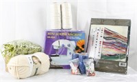 NIOB Lion brand yarn wool-ease+mini sewing machine