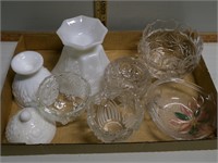 Milk glass and other glass items